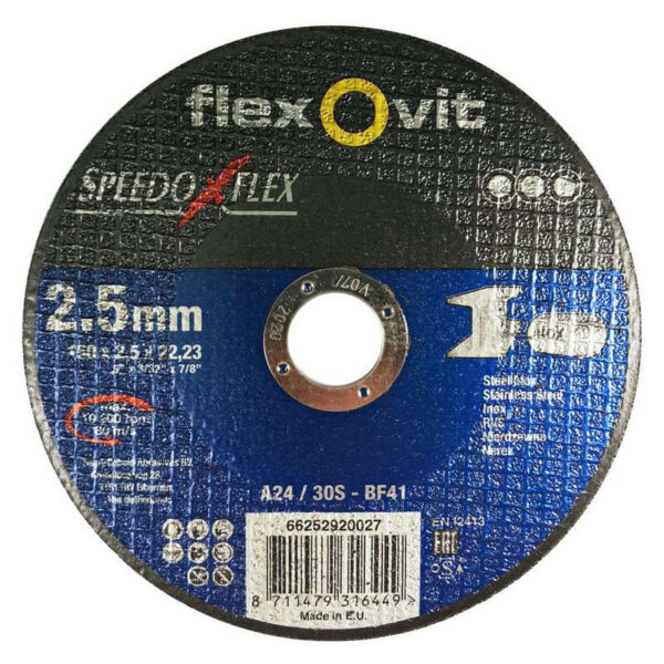 Flexovit Speedoflex vágókorong 150x2,5x22,2mm, BF41, fém-inox - Image 2