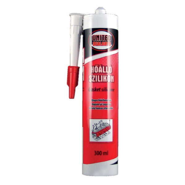 United Sealants Gasket hőálló szilikon 300ml, fekete, 245C fokig